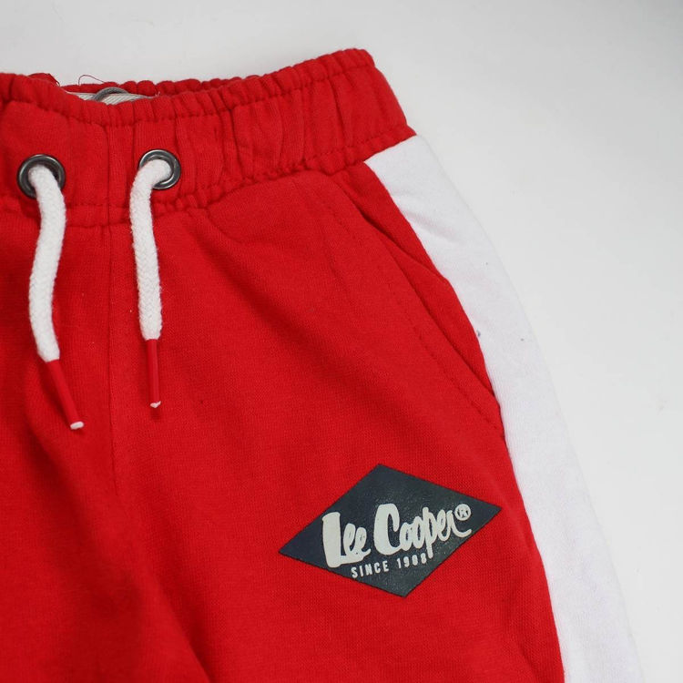 Picture of GLC25309-LEE COOPER THERMAL FLEECE RED KIDS JOGGING PANTS